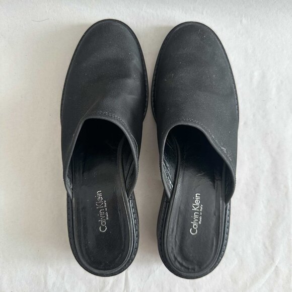Authentic MINT Calvin Klein 90s black lug sole slide Sz 7.5 - Picture 2 of 9